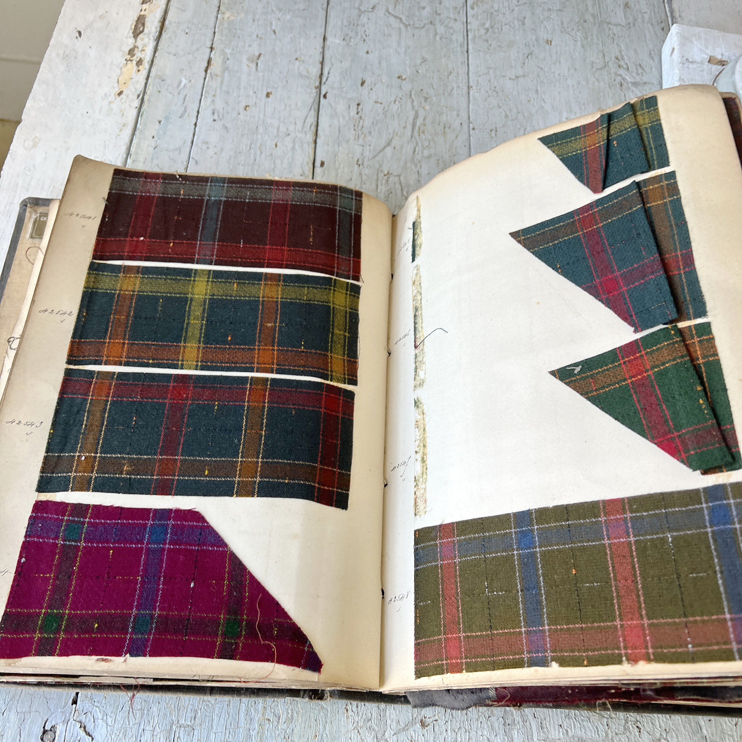 1929 Pattern Sample Swatch Book Antique French Woven Fabric