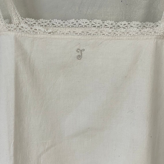 J Monogram Vintage Cotton Summer Slip Lace Trimme… - image 4