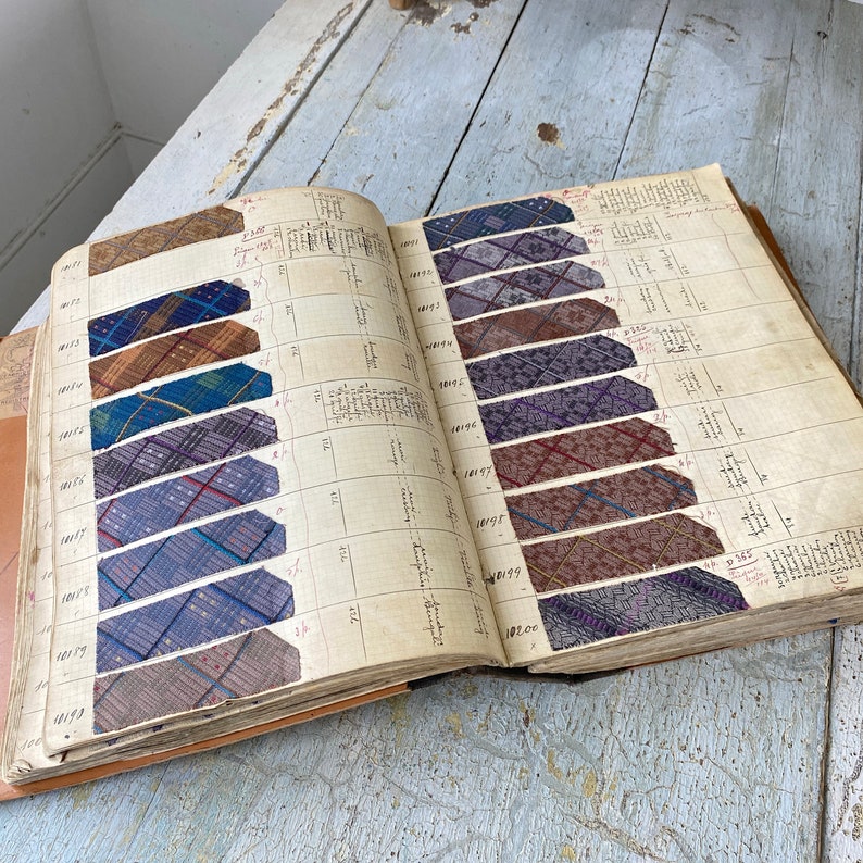 1500+ Pattern Sample Book Antique French Woven Fabric Jean Passot ...