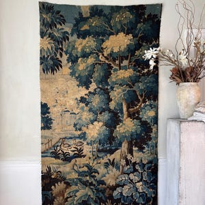 112x65 c 1680 Tapestry wall art hanging Historical French unique Verdure Castle  Castlecore  home decor chateau old 17th century handmade