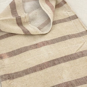 Vintage Grain sack Farmhouse rustic unique handmade hand woven linen French country Cottage chic grainsack VTG eco-friendly