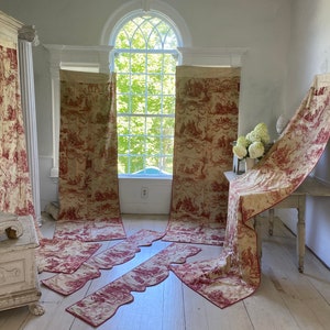 Ernest LaNano Toile de Jouy The Four Elements  1783 Bed hangings drapes curtains valance Mythological John Geddy house eco-friendly
