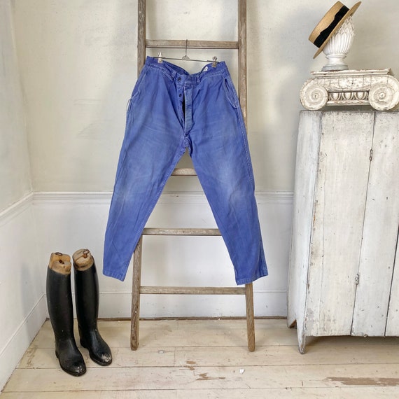 Vintage Antique French Trousers Pants Workwear Wo… - image 2