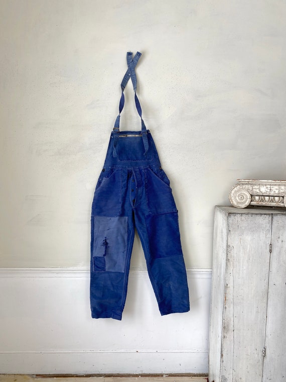 TIMEWORN MOLESKIN Vintage Overalls French Blue De… - image 1