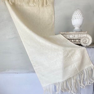 Irish Linen woven table runner decorative textile for curtains, pillows etc !Unique window treatment eco-friendly