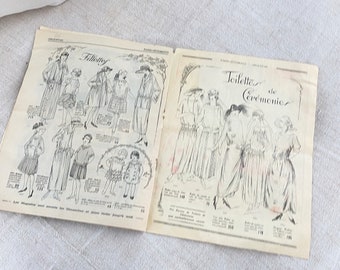 1920's PARIS 1923 Art Deco French Fashion Magazine Paper