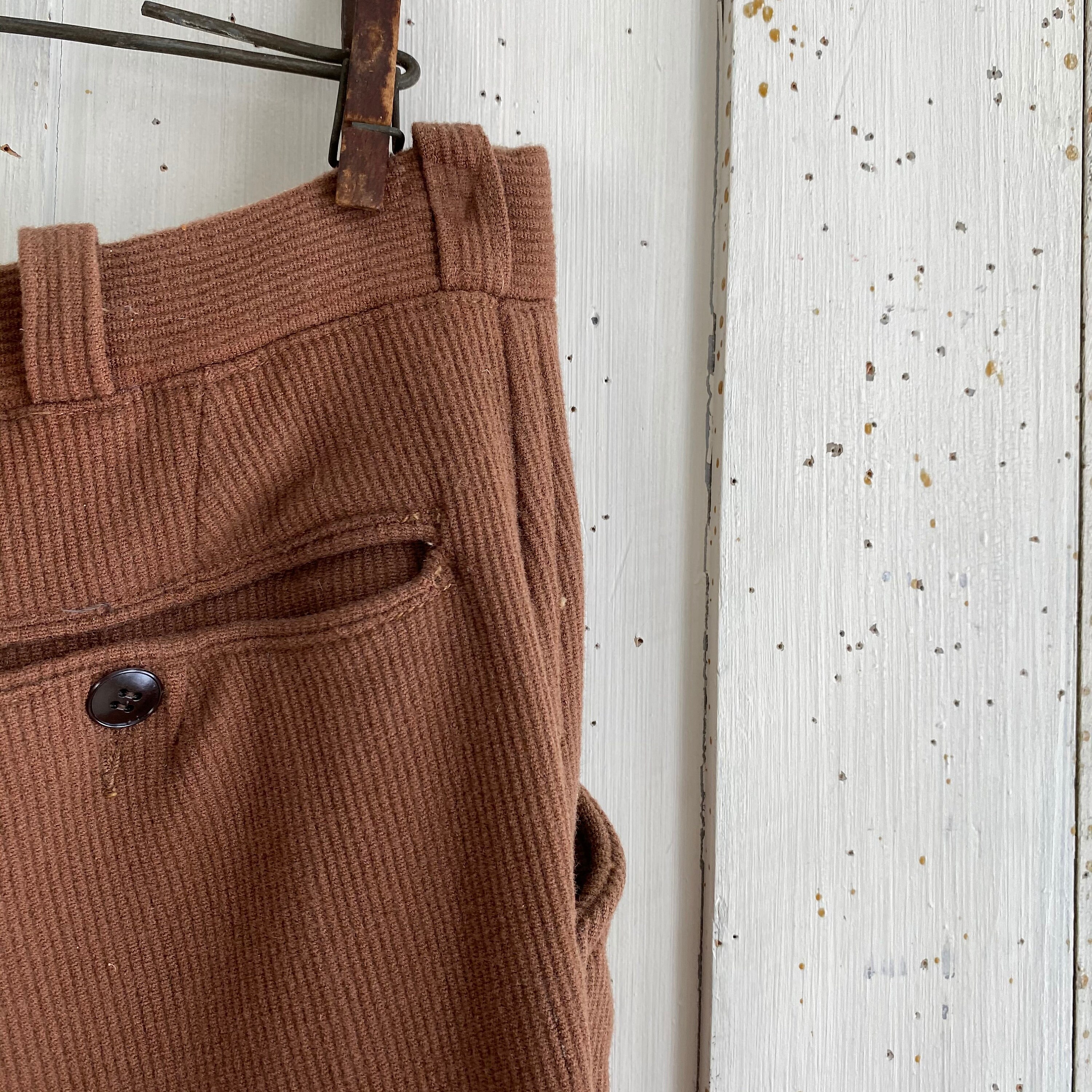 パンツ 1940s FRENCH VINTAGE PIQUE JODHPURS Vintage French Jodhpurs 1940s 40s Coutil Piqué Workwear Two