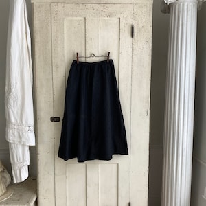 Textured Weave Black Skirt 1890s Black Skirt Textured Skirt Antique Skirt eco-friendly