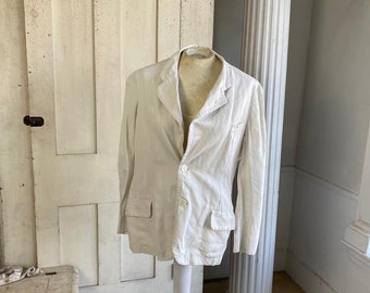 Vintage French jacket coat linen cotton eco-friendly