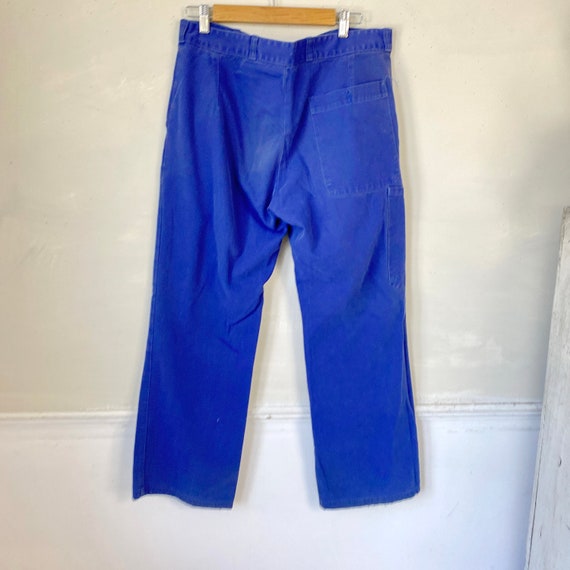 Vintage Faded Blue denim pants work wear 1950s wo… - image 5