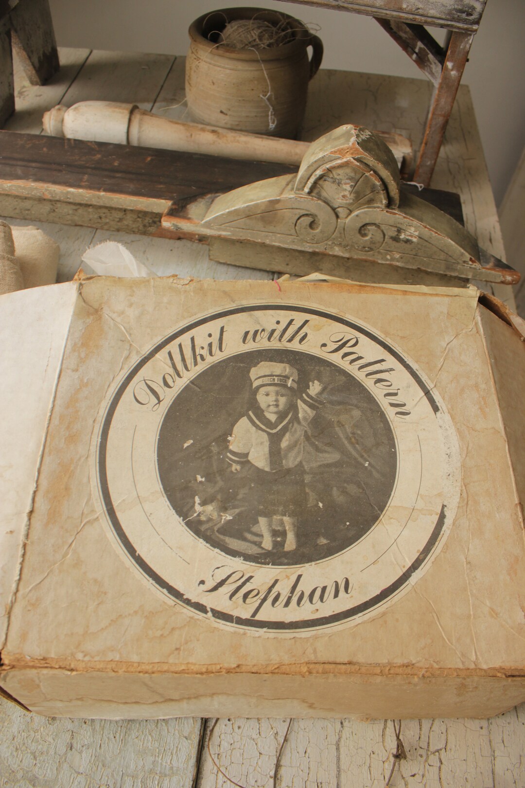 Vintage Doll Kit With Pattern Build Your Own Ceramic Sailor Boy Doll