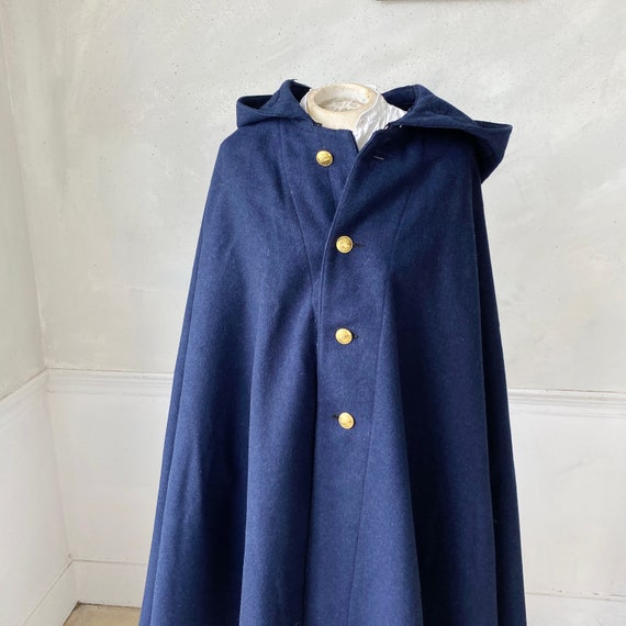 Postal Vintage blue  French postman's hooded cape… - image 2