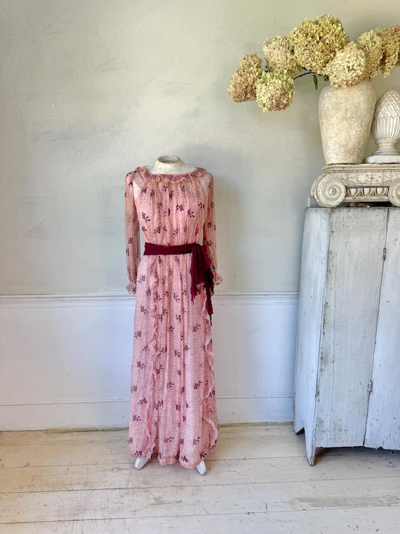 extra long chiffon dress Emerald Green Chiffon Maxi Dress