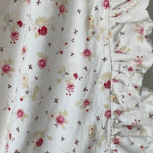 SWEET French country Vintage  faded floral curtain Drape DraperyUnique window treatment eco-friendly