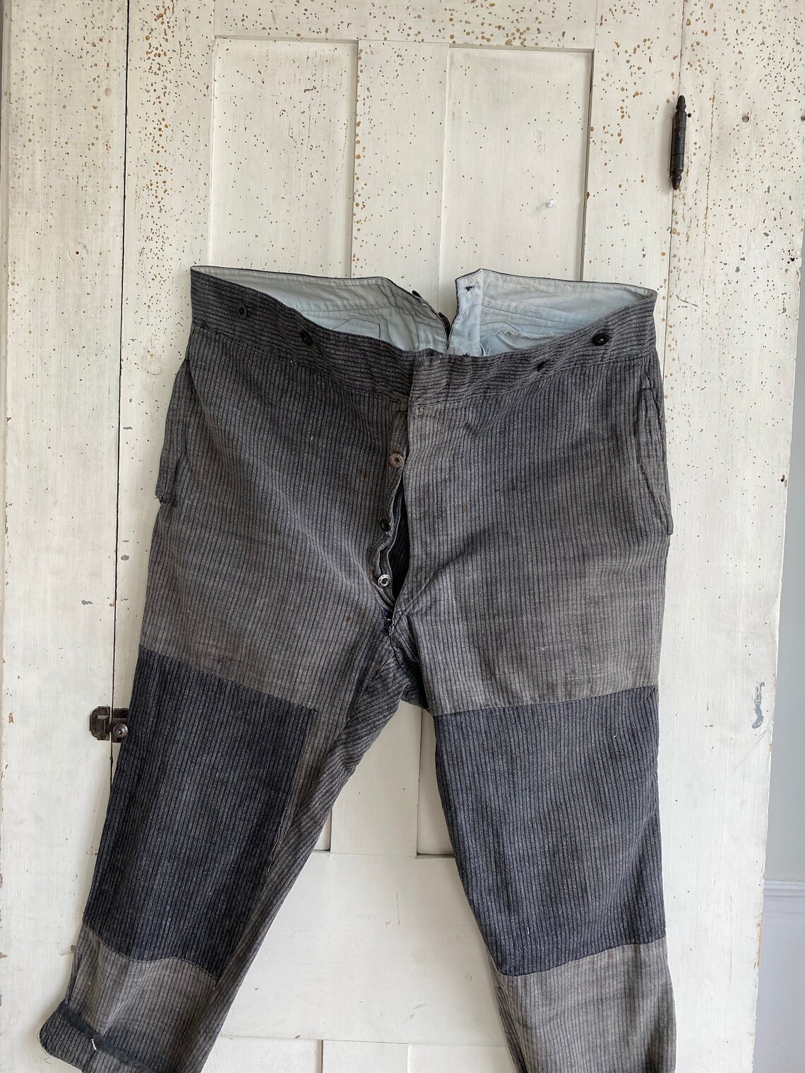 Vintage French Cotton Work Pants Ribbed Pants 1920s Trousers Etsy