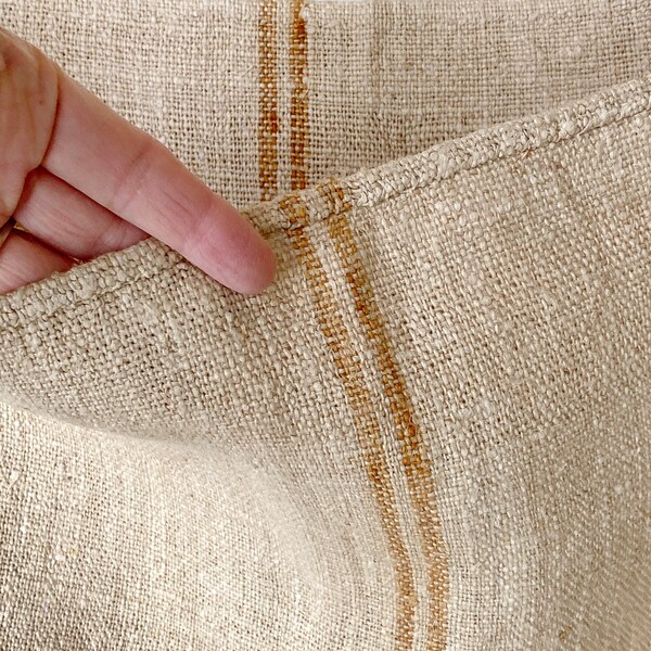 Caramel (Multiples available ) Bathmat  Table Runner Grain sack Hemp organic textile Grainsack feedbag feed bag HEAVY course