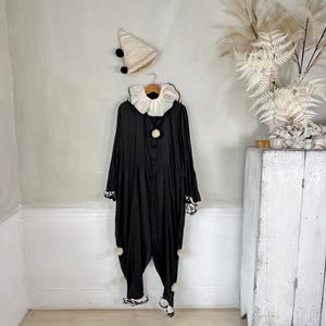 RARE Vintage Pierrot Clown Costume 1930s French Vintage Clothing French Pantomime Costume theatre prop outfit eco-friendly