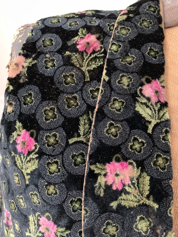 Antique Velvet Vest Stunning Early Waistcoat with