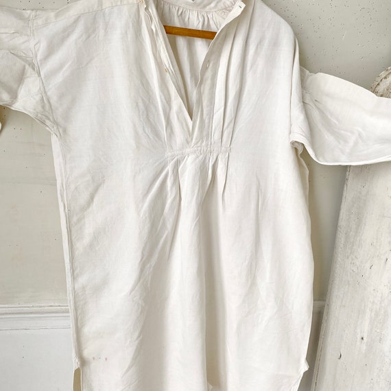 Natural linen chemise JB Large Monogram shirt Fre… - image 2