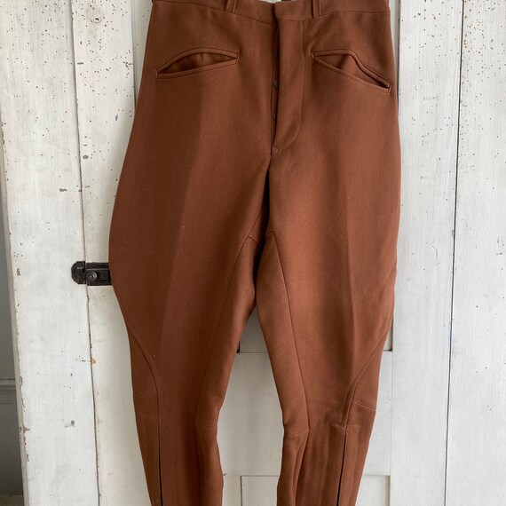 Vintage Cropped Pants Jodhpurs Thick Ribbed Wool … - image 3