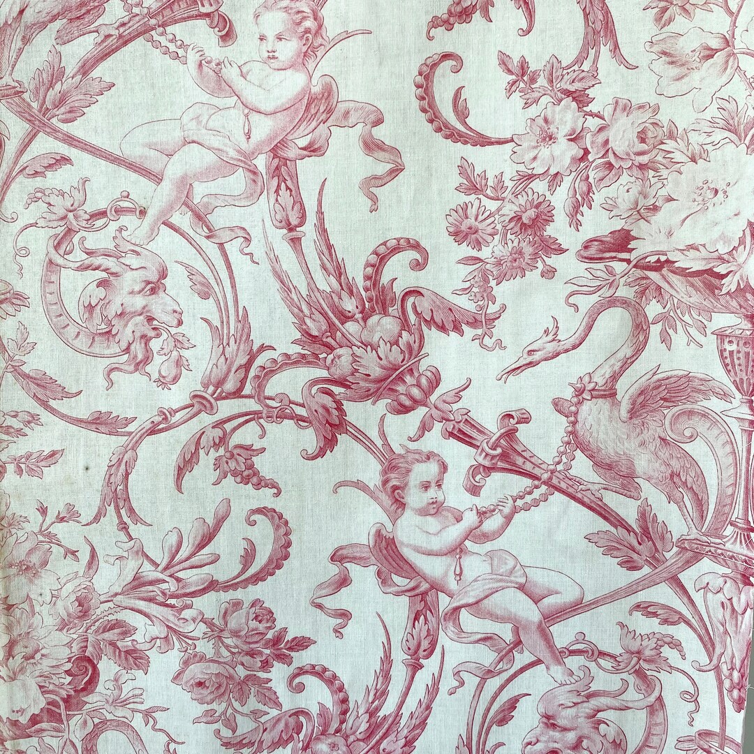 Grotesque Fabric Material Antique French Brown Design 1880 Eco-friendly ...