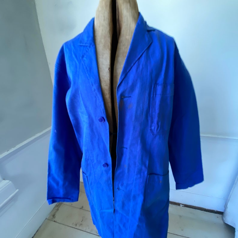 LONG Lab French Workwear Work Wear Chore Jacket Coat Blue Clothing ...