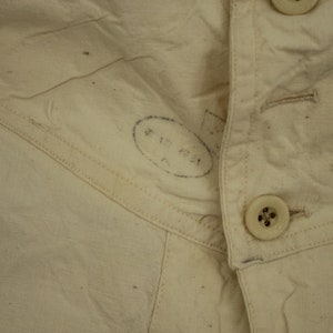 French White Vintage Military Pants Slacks trousers long underwear c1930 workwear 28 inch waist Boho steampunk eco-friendly