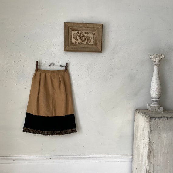 Antique Wool Silk Skirt French Victorian Garment … - image 10