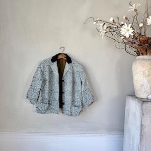 43 waist  1950&#39;s French jacket blue black