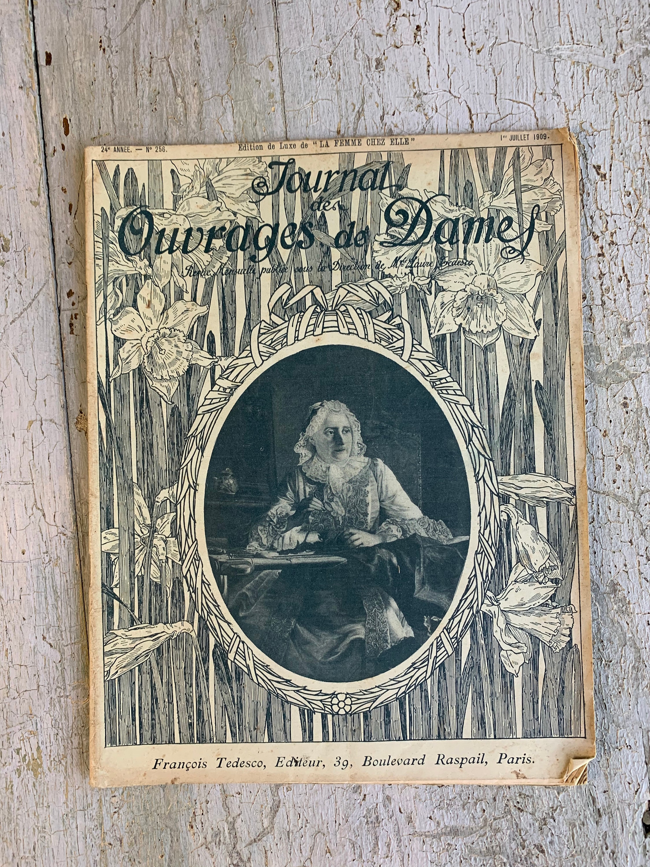 アール・ヌーヴォーのアンティークなフランスの女性向け雑誌「Journal