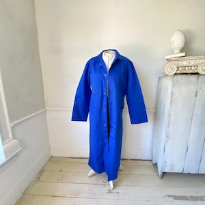 RARE Duster French workwear Work wear chore Jacket Coat blue Clothing clothes Vintage Coastal home  eco-friendly