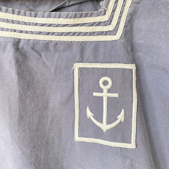 Vintage Faded Sailor shirt short sleeved French 1… - image 5