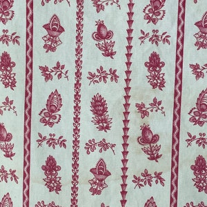 Vintage French Faded Floral Fabric  pink printed pattern eco-friendly