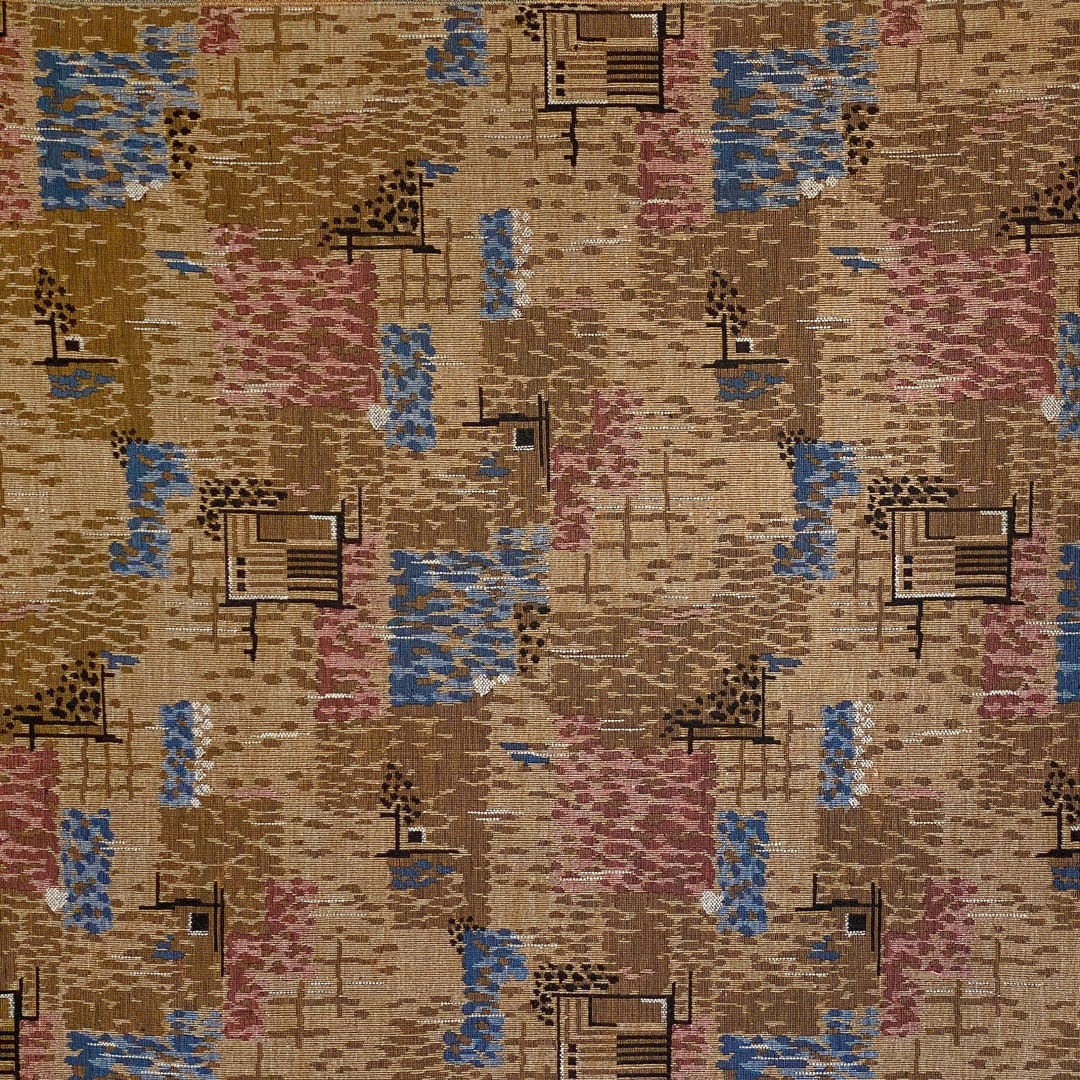 1926 French Jacquard Fabric Sample UNUSED Vintage Upholstery Tapestry ...