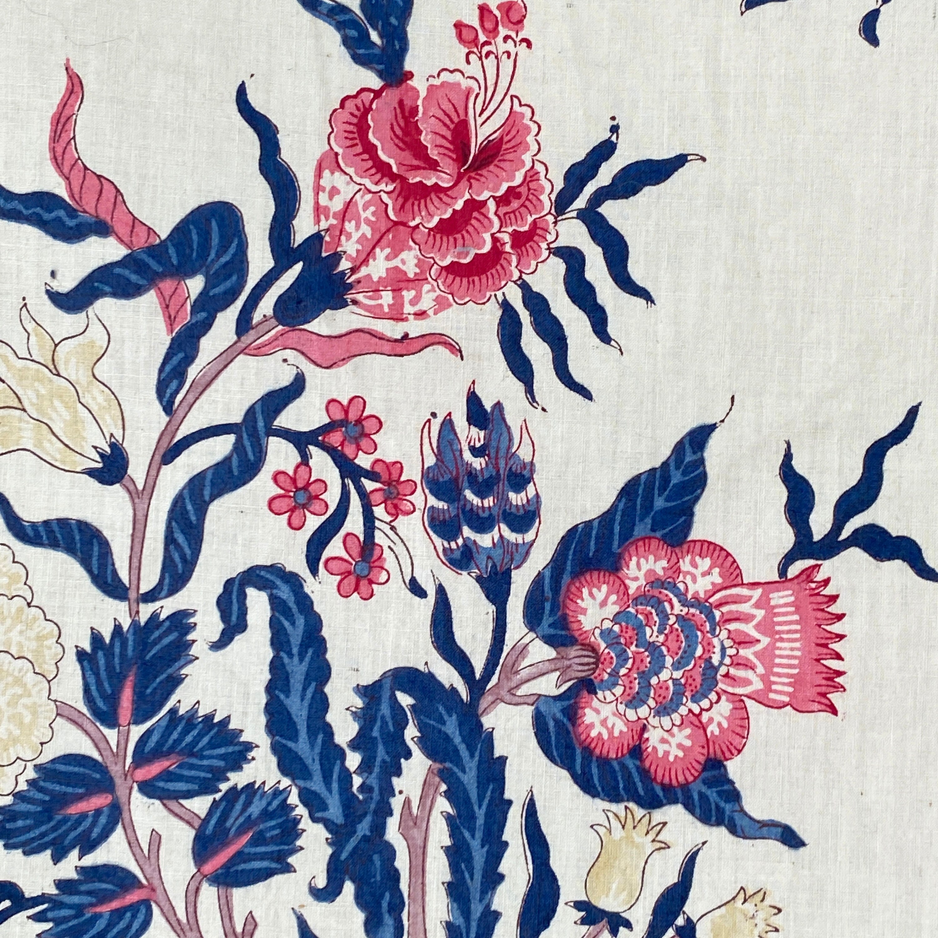 Textile Trunk — Antique French Toile Fabric