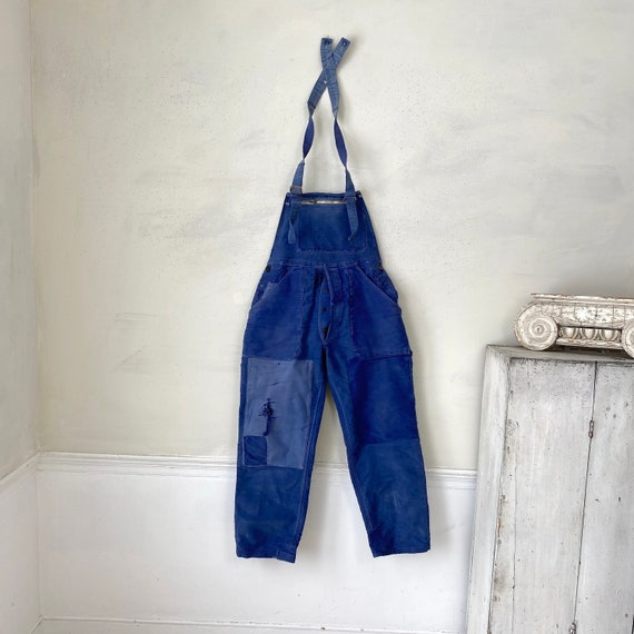 TIMEWORN MOLESKIN Vintage Overalls French Blue De… - image 5