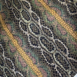 30 x 51 (60 stuks) vintage Franse slangenleer slangenleer patroon bekledingsstof zwaargewicht geweven textiel unieke muurkunst handgemaakte oude stijl