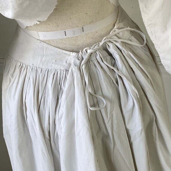Gorgeous 1900 lace trim petticoat printed cotton … - image 7