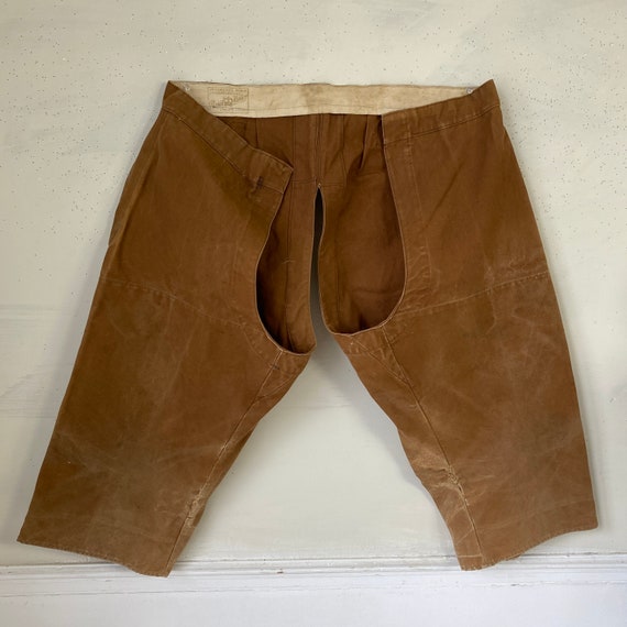 French Vintage Hunting Chaps 1930s Work Wear Hist… - image 1