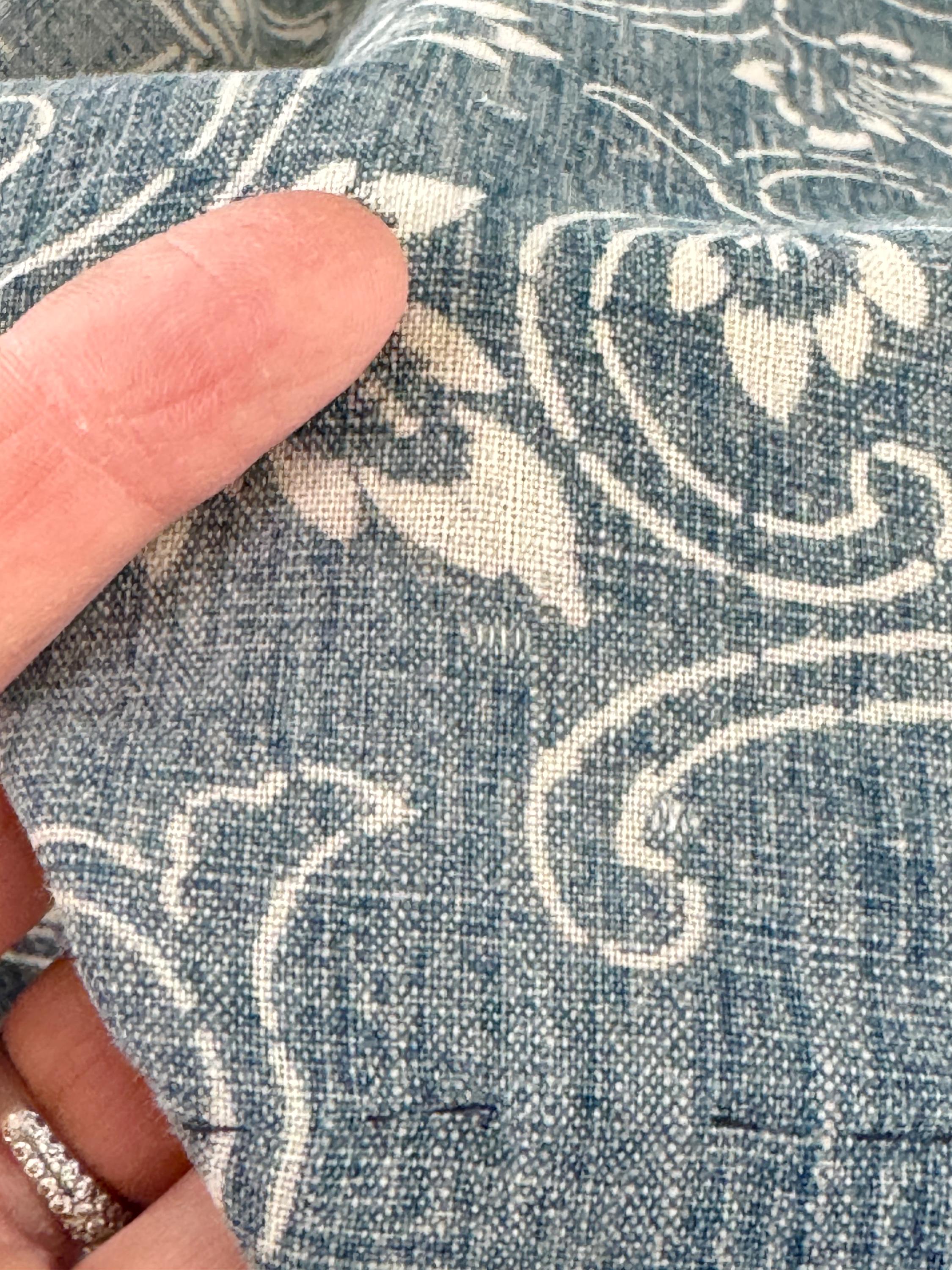 64x64 Boro Antique Japanese Blanket Blue Indigo Resist Front Brown