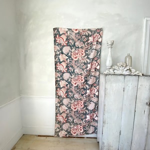 1890 Palampore inspired Antique French large scale floral Arborescent material from France eco-friendly