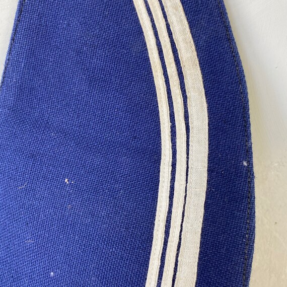 Vintage French Sailor Collar or Bib blue with whi… - image 3