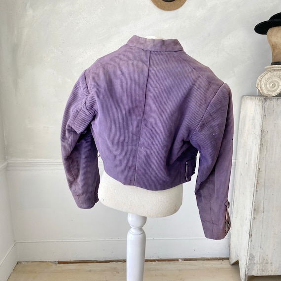 Cropped Jacket Vintage French purple coat possibl… - image 6