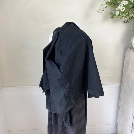 BLACK MEDIUM Vintage Jacket French Workwear Jack… - image 10