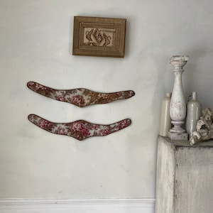 Antique French curtain drape tie back tiebacks 19th century French textilesUnique window treatment eco-friendly