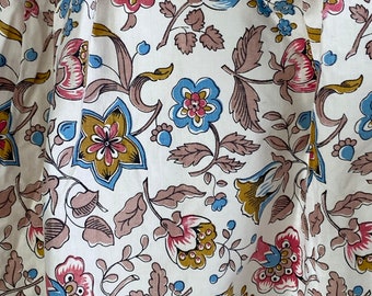 Indienne pattern Vintage floral ruffle French fabric small scale floral cotton textile bed skirt ?? eco-friendly