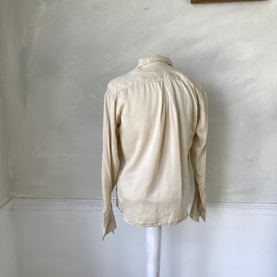 French Silk Blouse Woman's Blouse French Workwear… - image 7