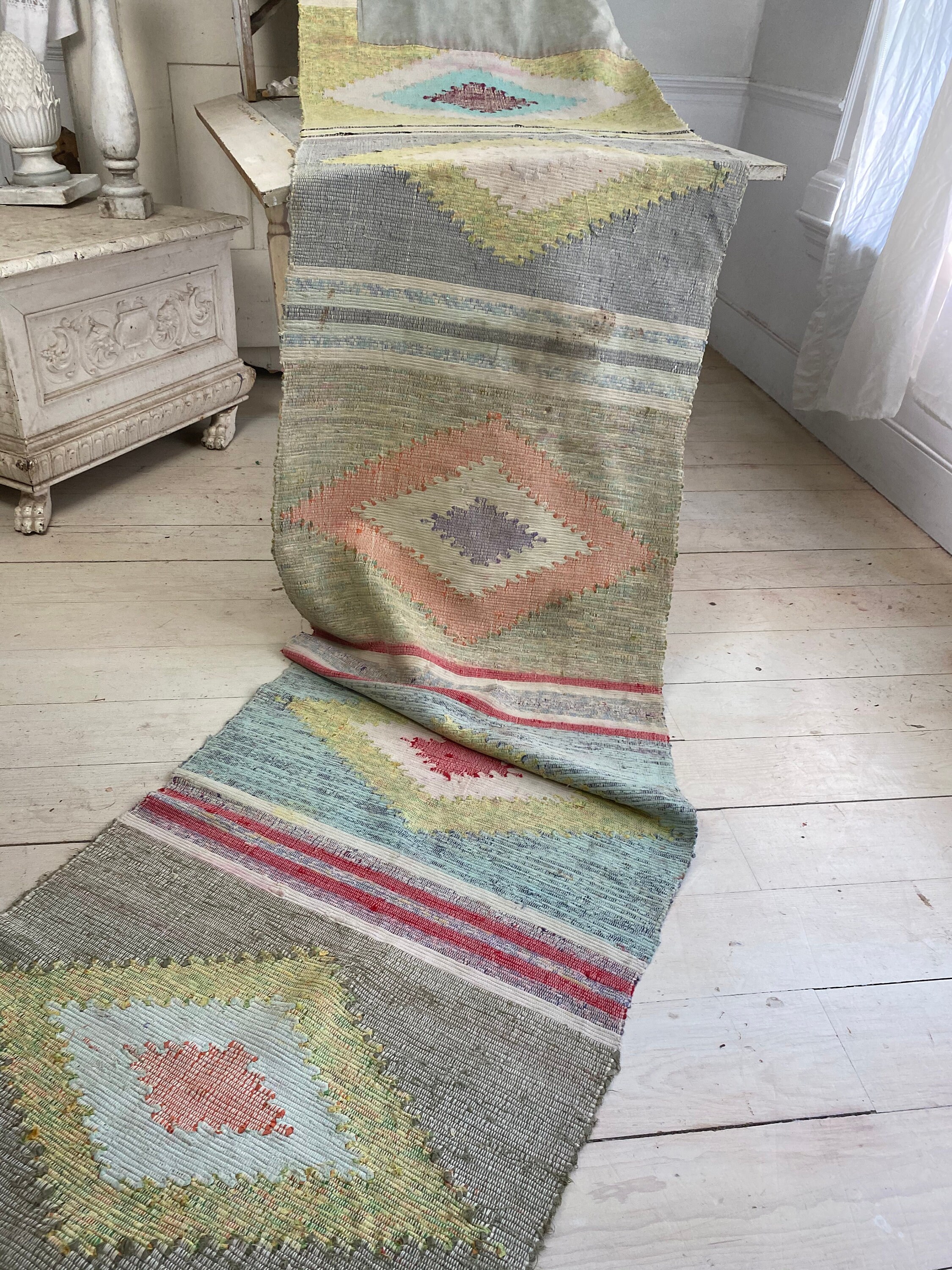 Vintage European Rag Rug Stair Runner Hallway Carpet Rug Area Etsy