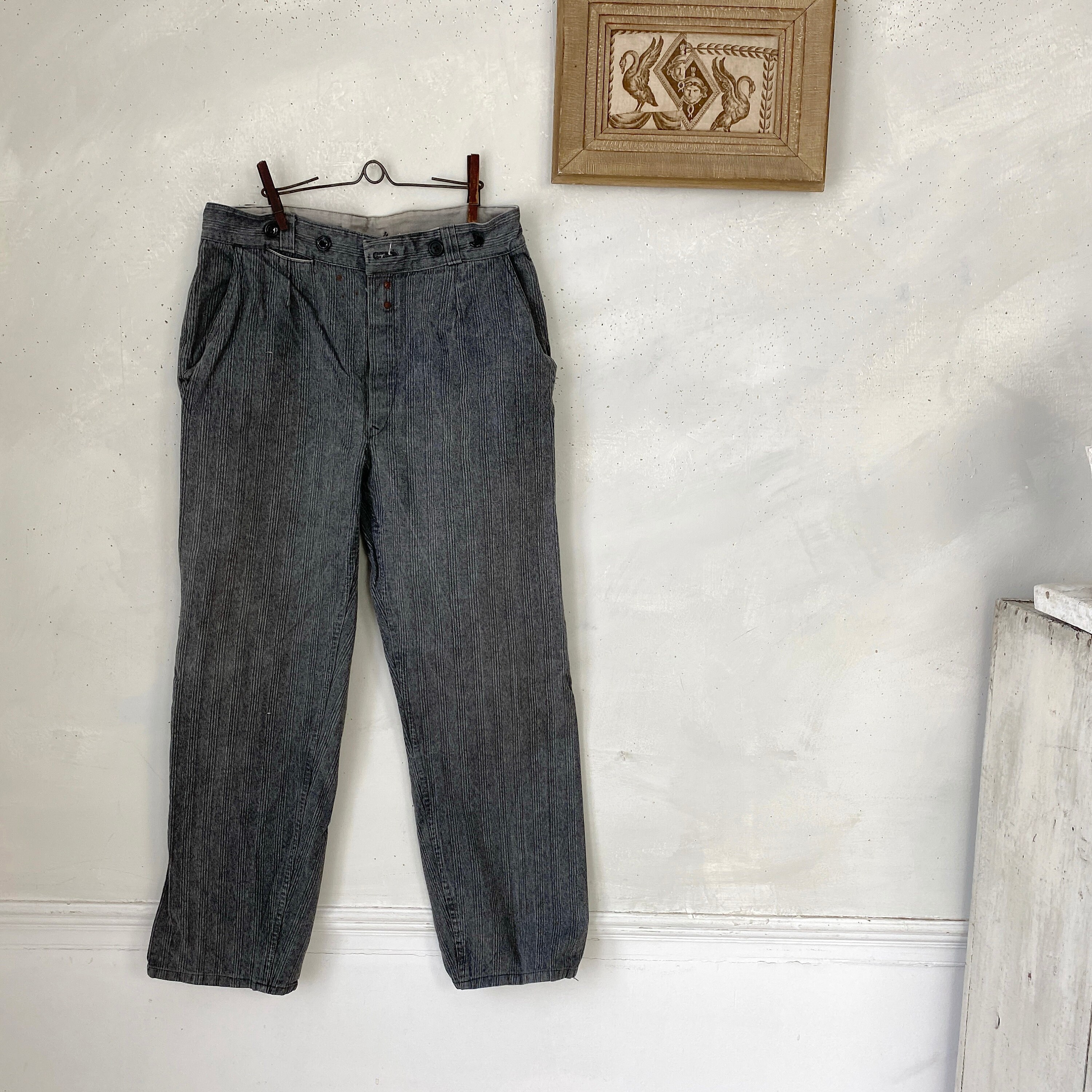 Striped Vintage Work Pants 32 Inch 