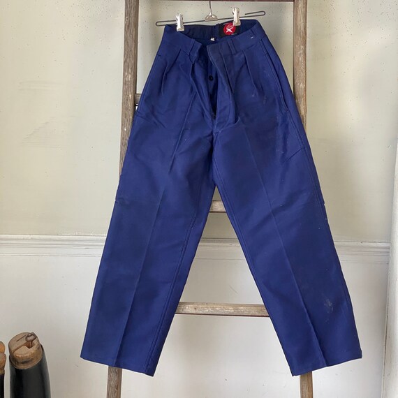 UNWORN! Vintage French Workwear Pants Dark Blue N… - image 4
